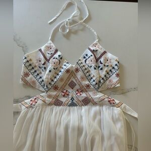 Embroidered maxi dress